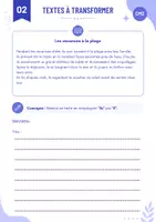 Aperçu - Feuilles d'exercices - Textes à transformer - CM2 - Page 3