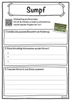 Vorschau - Unterrichtsreihen - Sumpf Lückentext mit Wortspeicher Hörverstehen und Suchsel - Seite 3