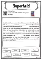 Vorschau - Unterrichtsreihen - Superheld Lückentext mit Wortspeicher Hörverstehen und Suchsel - Seite 1