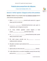 Vorschau - Arbeitsblätter - PLUSCUAMPERFECTO de indicativo - Ejercicios (B1) - Deckblatt