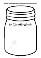 Vorschau - Arbeitsblätter - Ein Glas voller Wünsche – Arbeitsblatt zum Schuljahresende & Schulstart | Wünsche, Ziele und Träume für das neue Schuljahr 🍯🏫✨ - Deckblatt