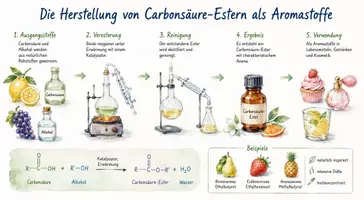Vorschau - Arbeitsblätter - Arbeitsblatt "Die Herstellung von Carbonsäure-Estern als Aromastoffe" + interaktive Lösung & MP3 + Infografik - Seite 3