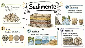Vorschau - Arbeitsblätter - Arbeitsblätter "Sediment" + Lösung & MP3 + Mindmap + Infografik - Seite 1