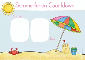 Vorschau - Poster - Sommerferien Countdown - Visualisierung für Klasse 1-4 - Seite 1