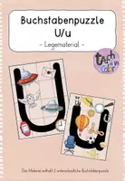 Vorschau - Stationenlernen - Buchstabeneinführung Uu - Buchstabenpuzzle - Deckblatt