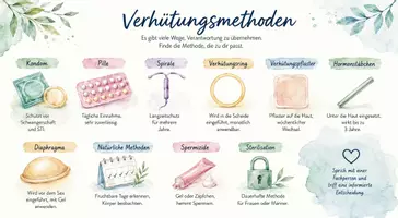 Vorschau - Arbeitsblätter - Arbeitsblatt "Verhütungsmethoden einfach erklärt" + interaktive Lösung & MP3 + Mindmap + Infografik - Seite 1