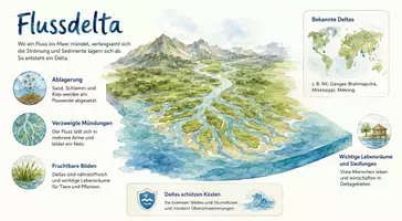 Vorschau - Arbeitsblätter - Arbeitsblatt "Flussdelta" + Onlineübung & MP3 + Infografik - Seite 2