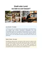 Vorschau - Arbeitsblätter - Meine Meinung: "Stadt oder Land: wo lebt es sich besser?" (DaZ ab B1) - Seite 1
