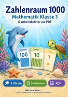 Vorschau - Arbeitsblätter - Zahlenraum 1000 | Mathematik Klasse 3 | 6 Arbeitsblätter als PDF - Deckblatt