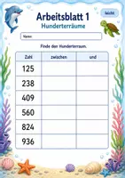 Vorschau - Arbeitsblätter - Zahlenraum 1000 | Mathematik Klasse 3 | 6 Arbeitsblätter als PDF - Seite 1