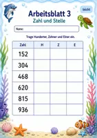 Vorschau - Arbeitsblätter - Zahlenraum 1000 | Mathematik Klasse 3 | 6 Arbeitsblätter als PDF - Seite 3