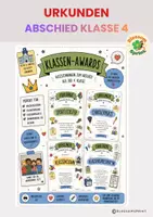 Vorschau - Mal- und Bastelvorlagen - Abschlussurkunden - Klassen-Awards - Deckblatt