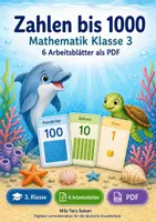 Vorschau - Arbeitsblätter - Zahlen bis 1000 | Mathematik Klasse 3 | 6 Arbeitsblätter als PDF - Deckblatt