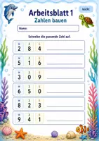 Vorschau - Arbeitsblätter - Zahlen bis 1000 | Mathematik Klasse 3 | 6 Arbeitsblätter als PDF - Seite 1
