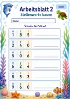 Vorschau - Arbeitsblätter - Stellenwert bis 1000 | Mathematik Klasse 3 | 6 Arbeitsblätter als PDF - Seite 2