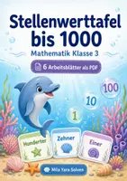 Vorschau - Arbeitsblätter - Stellenwerttafel bis 1000 | Mathematik Klasse 3 | 6 Arbeitsblätter als PDF - Deckblatt