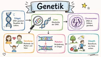 Vorschau - Arbeitsblätter - Lernposter + Arbeitsblatt "Genetik" + interaktive Lösung & MP3 + Infografik - Seite 2
