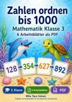 Vorschau - Arbeitsblätter - Zahlen ordnen bis 1000 | Mathematik Klasse 3 | 6 Arbeitsblätter als PDF - Deckblatt