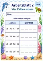 Vorschau - Arbeitsblätter - Zahlen ordnen bis 1000 | Mathematik Klasse 3 | 6 Arbeitsblätter als PDF - Seite 2