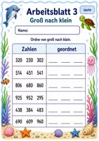 Vorschau - Arbeitsblätter - Zahlen ordnen bis 1000 | Mathematik Klasse 3 | 6 Arbeitsblätter als PDF - Seite 3