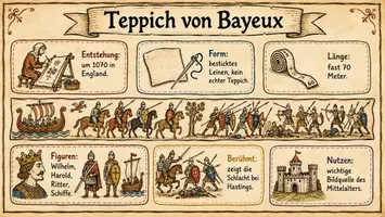Vorschau - Arbeitsblätter - Arbeitsblätter zum Thema "Teppich von Bayeux" + Lösung & MP3 + Infografik - Seite 3