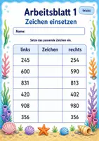 Vorschau - Arbeitsblätter - Zahlen vergleichen bis 1000 | Mathematik Klasse 3 | 6 Arbeitsblätter als PDF - Seite 1