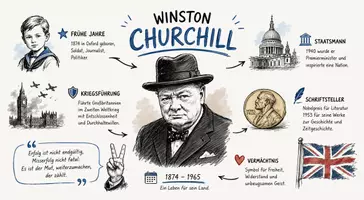 Vorschau - Arbeitsblätter - Arbeitsblätter zum Thema "Winston Churchill" + Lösung & MP3 + Mindmap + Infografik - Seite 1