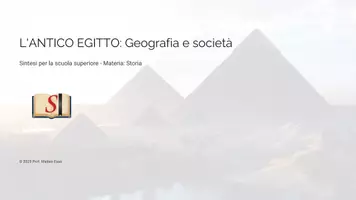 anteprima - Presentazioni / Lavagne - L' ANTICO EGITTO 1: Geografia e societa - Pagina di copertina