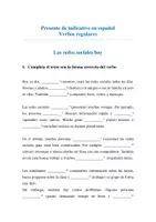 Vorschau - Arbeitsblätter - PRESENTE Indicativo - Verb. reg. - Lesetext: sozialer Medien (A1.2) - Deckblatt