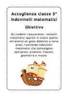 anteprima - Esercizi - Accoglienza Matematica classe quinta - indovinelli matematici con i pirati - Pagina 1
