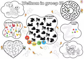 Voorbeeld - Groep 3 - Welkomstplacemat - Voorblad