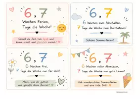 Vorschau - Mal- und Bastelvorlagen - Six Seven Feriengruß/ Zeugnisse/ Sommer - Seite 2