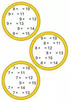 Vorschau - Spiele - Spiel "Finde den Zwilling" (Ergänzen Additionen/Addieren ZR 20 mit ZÜ/Zehnerüberschreitung) - Seite 1
