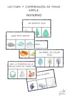 Vista previa - Tarjetas / Manipulativos - LECTURA FRASE SIMPLE INVIERNO - Portada