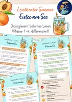 Vorschau - Arbeitsblätter - Lesetheater Sommer: Eistee - Dialoglesen/ Rollenlesen - Deckblatt