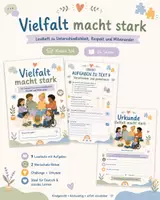 Vorschau - Arbeitsblätter - Vielfalt macht stark – Leseheft Klasse 3/4 | Unterschiedlichkeit, Respekt, soziales Lernen & Miteinander - Deckblatt