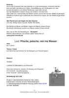 Vorschau - Arbeitsblätter - Pitsche, patsche, rein ins Wasser - Sommerlied für die Badezeit - Seite 1