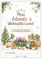 Vorschau - Arbeitsblätter - Advents- & Weihnachts-Leseheft für die Grundschule | 24 Seiten mit Lesetexten, Aufgaben, Rätseln & Urkunde zur Leseförderung - Deckblatt