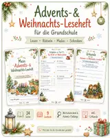 Vorschau - Arbeitsblätter - Advents- & Weihnachts-Leseheft für die Grundschule | 24 Seiten mit Lesetexten, Aufgaben, Rätseln & Urkunde zur Leseförderung - Seite 1