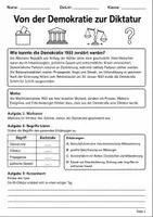 Vorschau - Arbeitsblätter - Nationalsozialismus Machtübernahme 1933 - Seite 1