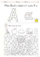 Vorschau - Arbeitsblätter - Anfangsunterricht: Buchstabeneinführung Aa - Buchstabenheft (Klasse 1) - Seite 2