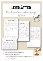 Vorschau - Arbeitsblätter - Leseblätter Zebra Grundschrift - Deckblatt