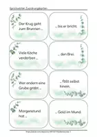 Vorschau - Spiele - Sprichwörter für Senioren Karten Beschäftigung für Senioren - Seite 1