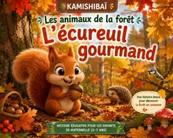 Aperçu - Préparation de séance / Séance complète - Kamishibai | L'écureuil gourmand | Les animaux de la forêt - Page de couverture