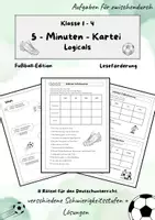 Vorschau - Arbeitsblätter - Logicals Leseförderung | Klasse 1-4 | Fußball Edition | Deutschunterricht - Deckblatt