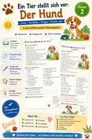 Vorschau - Arbeitsblätter - Ein Tier stellt sich vor: Der Hund – Leseverständnis - Deckblatt