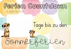 Vorschau - Mal- und Bastelvorlagen - Sommerferien-Countdown Erdmännchen | Klassenraum-Ritual zum Schuljahresende - Seite 3