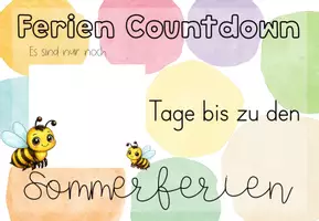 Vorschau - Poster - Sommerferien-Countdown Biene | Klassenraum-Ritual zum Schuljahresende - Seite 3