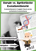Vorschau - Arbeitsblätter - Darwin Evolution & Synthetische Theorie Genetik - Deckblatt