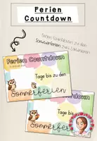 Vorschau - Poster - Sommerferien-Countdown Eule | Klassenraum-Ritual zum Schuljahresende - Deckblatt